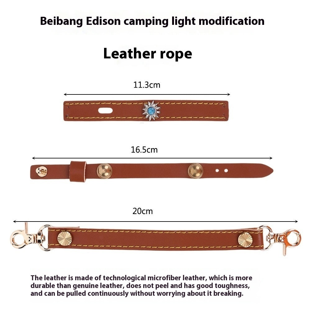 Camping Lantern Set With Leather Hang Rope 3-Piece