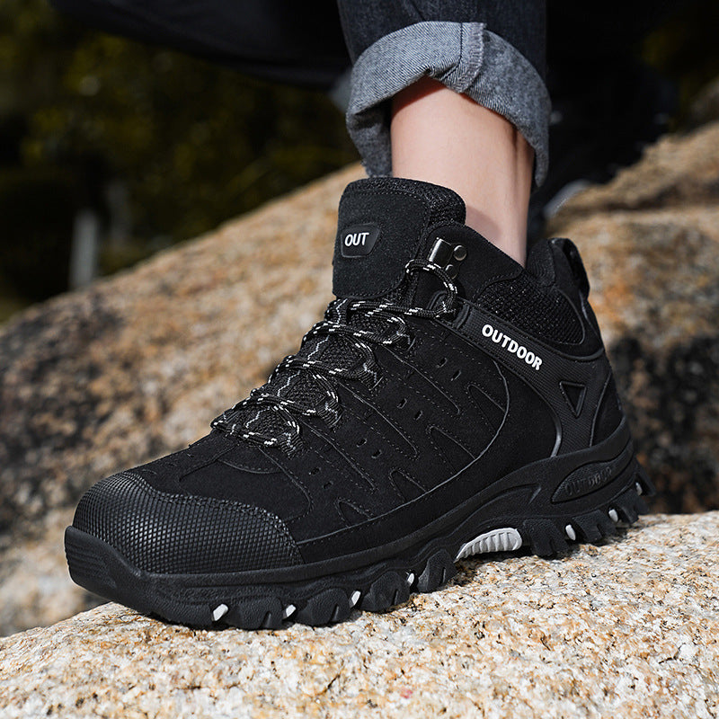 Men’s Plus-Size High-Top Hiking Shoes Non-Slip Durable