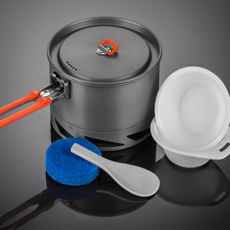 Outdoor Camping Cookware Set With Utensils Pots And Kettle
