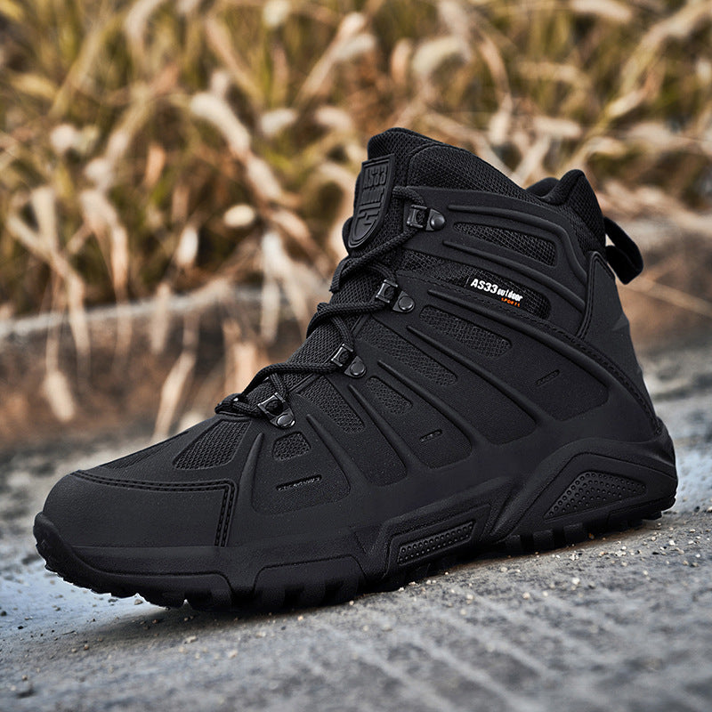 Outdoor High-Top Combat Hiking Shoes Non-Slip Shock-Absorbing
