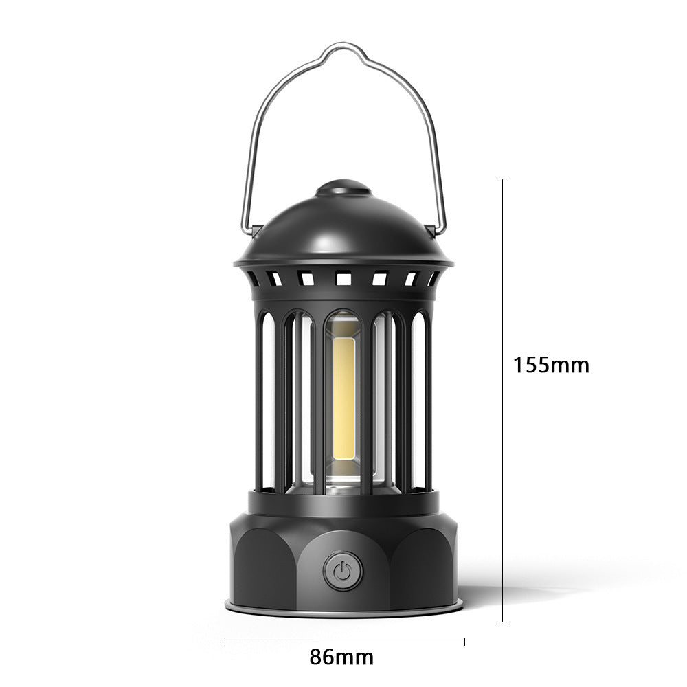 Portable Outdoor Camping Lantern COB Tent Light Retro Style