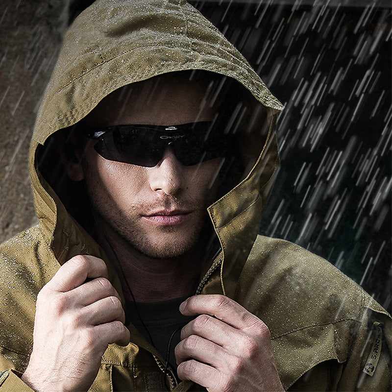 Men’s Windproof Camouflage Mid-Length Trench Coat