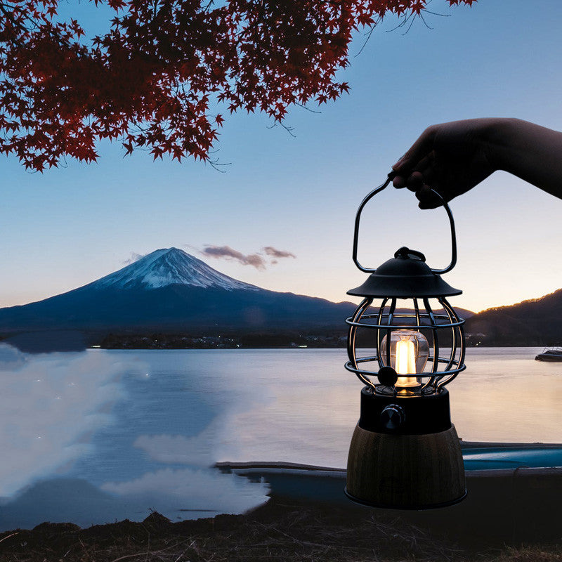 Retro Portable Hanging Lantern For Camping Tent Atmosphere