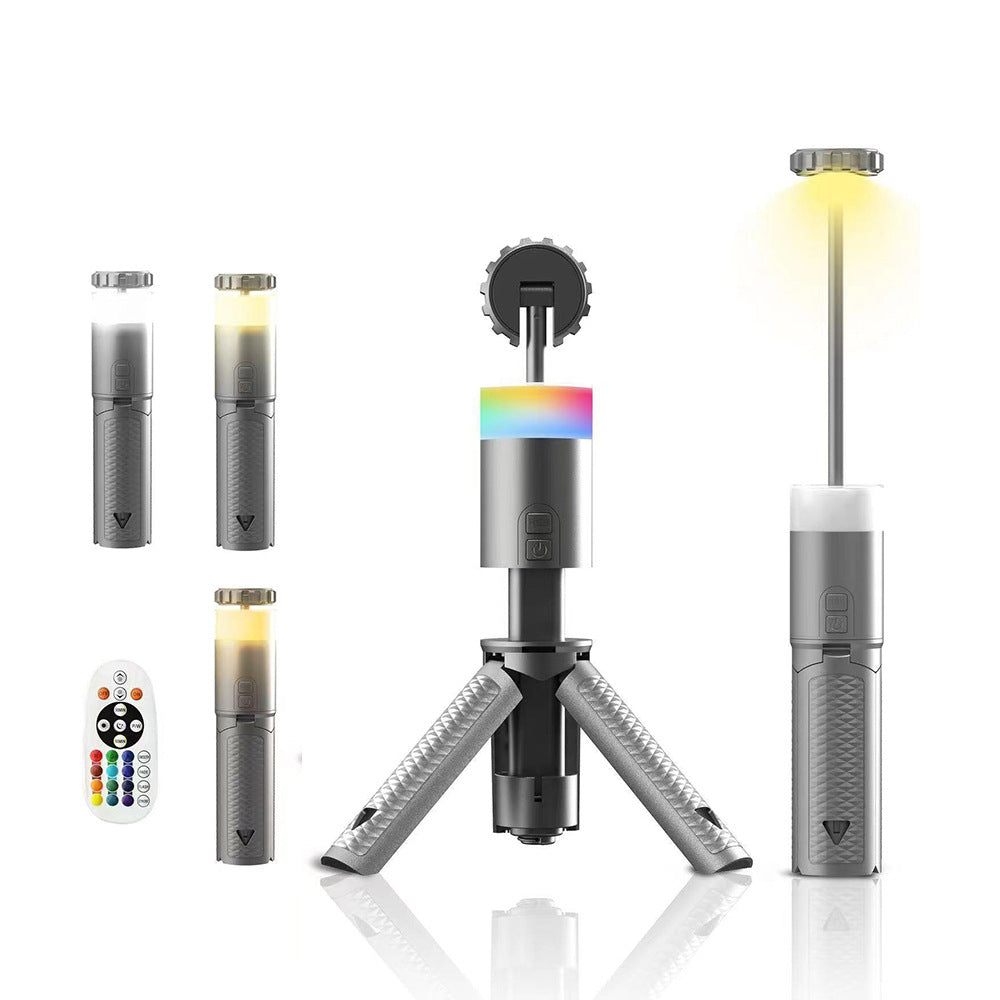 Portable Multi-Functional Camping Lantern With Retractable Aluminum Bracket