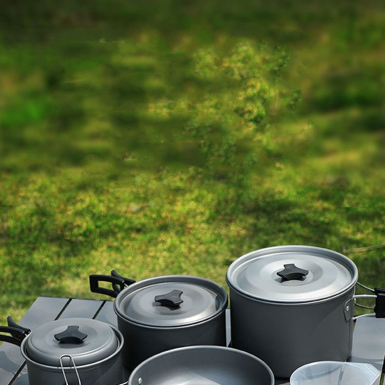 Outdoor Camping Single Pot Aluminum Alloy Cookware