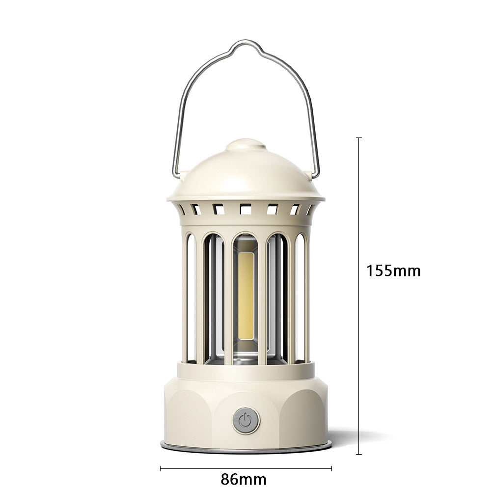 Portable Outdoor Camping Lantern COB Tent Light Retro Style