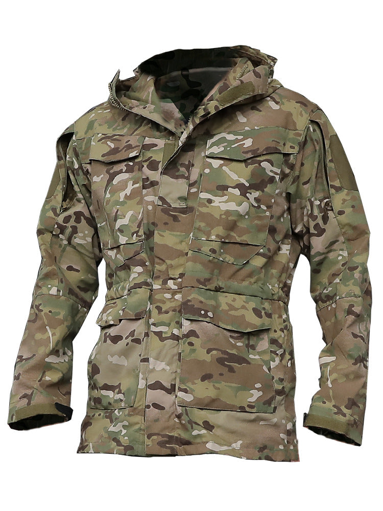 Men’s Windproof Camouflage Mid-Length Trench Coat