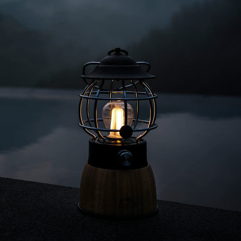 Retro Portable Hanging Lantern For Camping Tent Atmosphere