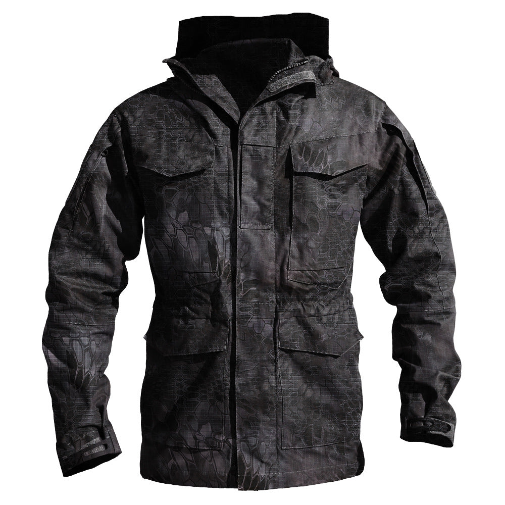 Men’s Windproof Camouflage Mid-Length Trench Coat