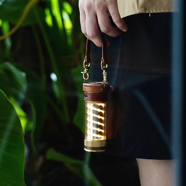 Camping Lantern Set With Leather Hang Rope 3-Piece